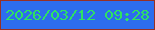 文字の大きさ：4、枠の色：983024、背景の色：2d6ded、文字の色：2ee263 無料ブログパーツのブログ時計