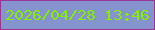 文字の大きさ：1、枠の色：983691、背景の色：8594cc、文字の色：85ed01 無料ブログパーツのブログ時計