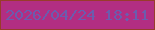文字の大きさ：2、枠の色：983c2b、背景の色：b22e82、文字の色：6b5cae 無料ブログパーツのブログ時計