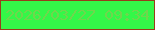 文字の大きさ：1、枠の色：983d1a、背景の色：34f748、文字の色：6fd74c 無料ブログパーツのブログ時計