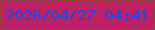 文字の大きさ：4、枠の色：983f44、背景の色：bb2164、文字の色：154be9 無料ブログパーツのブログ時計