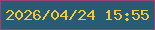 文字の大きさ：2、枠の色：984371、背景の色：285b74、文字の色：f7c63b 無料ブログパーツのブログ時計