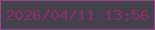 文字の大きさ：1、枠の色：98468f、背景の色：44424a、文字の色：8f2b6c 無料ブログパーツのブログ時計