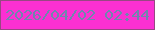 文字の大きさ：5、枠の色：984783、背景の色：fb30d2、文字の色：7086ae 無料ブログパーツのブログ時計