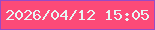 文字の大きさ：4、枠の色：984ac6、背景の色：fc4a78、文字の色：e7f6f4 無料ブログパーツのブログ時計