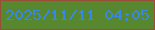 文字の大きさ：3、枠の色：984e37、背景の色：578830、文字の色：3888e9 無料ブログパーツのブログ時計