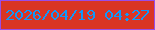 文字の大きさ：5、枠の色：984ee8、背景の色：d93524、文字の色：1098f9 無料ブログパーツのブログ時計