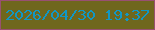 文字の大きさ：3、枠の色：985071、背景の色：6f671d、文字の色：1197c4 無料ブログパーツのブログ時計