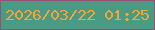 文字の大きさ：2、枠の色：985077、背景の色：499c83、文字の色：f8a537 無料ブログパーツのブログ時計