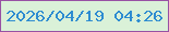 文字の大きさ：1、枠の色：9851a4、背景の色：daf1d8、文字の色：2e8cd1 無料ブログパーツのブログ時計
