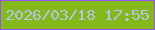 文字の大きさ：1、枠の色：9852fa、背景の色：83ba1a、文字の色：b7c2ef 無料ブログパーツのブログ時計