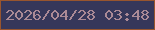 文字の大きさ：5、枠の色：98552e、背景の色：36375a、文字の色：ab8a96 無料ブログパーツのブログ時計