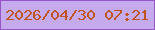 文字の大きさ：2、枠の色：9855c7、背景の色：c5aaed、文字の色：c0541f 無料ブログパーツのブログ時計