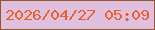 文字の大きさ：5、枠の色：98562c、背景の色：dfc0df、文字の色：ea602f 無料ブログパーツのブログ時計