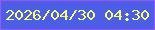 文字の大きさ：3、枠の色：9856f4、背景の色：4c5ee5、文字の色：f8fd69 無料ブログパーツのブログ時計