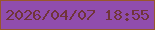 文字の大きさ：3、枠の色：98572b、背景の色：904dad、文字の色：70343a 無料ブログパーツのブログ時計