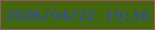 文字の大きさ：2、枠の色：98585c、背景の色：43670c、文字の色：2f4ba7 無料ブログパーツのブログ時計