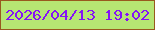 文字の大きさ：5、枠の色：98591e、背景の色：b6e573、文字の色：8511f6 無料ブログパーツのブログ時計
