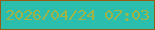 文字の大きさ：5、枠の色：985b14、背景の色：2bbead、文字の色：a0b447 無料ブログパーツのブログ時計