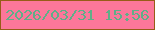 文字の大きさ：4、枠の色：985c18、背景の色：fc779a、文字の色：5faf88 無料ブログパーツのブログ時計