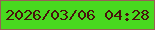 文字の大きさ：5、枠の色：985f56、背景の色：48d91f、文字の色：48130d 無料ブログパーツのブログ時計
