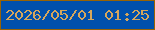 文字の大きさ：4、枠の色：986304、背景の色：0050ac、文字の色：d5a65c 無料ブログパーツのブログ時計