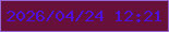 文字の大きさ：1、枠の色：9867d4、背景の色：67113a、文字の色：4f11da 無料ブログパーツのブログ時計