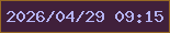 文字の大きさ：2、枠の色：986924、背景の色：40203b、文字の色：b5b4f5 無料ブログパーツのブログ時計