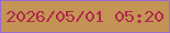 文字の大きさ：2、枠の色：986acf、背景の色：c49454、文字の色：b1264e 無料ブログパーツのブログ時計