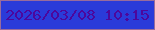 文字の大きさ：4、枠の色：986c9c、背景の色：2a3bd9、文字の色：4c079d 無料ブログパーツのブログ時計