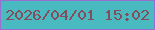 文字の大きさ：1、枠の色：986ed1、背景の色：49bac0、文字の色：844d5e 無料ブログパーツのブログ時計