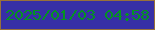 文字の大きさ：4、枠の色：98703a、背景の色：372fa6、文字の色：049322 無料ブログパーツのブログ時計