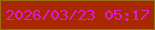 文字の大きさ：5、枠の色：987116、背景の色：aa2801、文字の色：df1ccd 無料ブログパーツのブログ時計