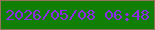 文字の大きさ：5、枠の色：98715c、背景の色：117f03、文字の色：8f2ce5 無料ブログパーツのブログ時計
