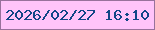 文字の大きさ：1、枠の色：98719c、背景の色：ffc4fa、文字の色：114687 無料ブログパーツのブログ時計