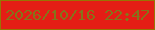 文字の大きさ：1、枠の色：987503、背景の色：e41e15、文字の色：85741a 無料ブログパーツのブログ時計