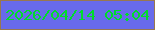 文字の大きさ：3、枠の色：98774f、背景の色：686aeb、文字の色：00dc2b 無料ブログパーツのブログ時計