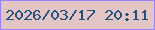 文字の大きさ：5、枠の色：9881fb、背景の色：e3c5c6、文字の色：23527c 無料ブログパーツのブログ時計