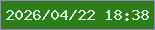 文字の大きさ：4、枠の色：9882cf、背景の色：2e7d19、文字の色：d3f1e7 無料ブログパーツのブログ時計
