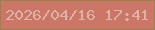 文字の大きさ：5、枠の色：98834d、背景の色：cc7668、文字の色：dcb3a4 無料ブログパーツのブログ時計