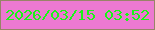 文字の大きさ：2、枠の色：988367、背景の色：ec79d1、文字の色：1af617 無料ブログパーツのブログ時計