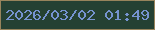 文字の大きさ：3、枠の色：98845c、背景の色：254133、文字の色：7593d1 無料ブログパーツのブログ時計