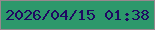 文字の大きさ：5、枠の色：98878e、背景の色：2c986b、文字の色：1f0862 無料ブログパーツのブログ時計