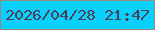 文字の大きさ：1、枠の色：988881、背景の色：08d1fe、文字の色：4e3f52 無料ブログパーツのブログ時計