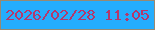 文字の大きさ：2、枠の色：988972、背景の色：25adfd、文字の色：b4386c 無料ブログパーツのブログ時計