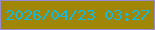 文字の大きさ：5、枠の色：988acc、背景の色：9f8604、文字の色：12b7e2 無料ブログパーツのブログ時計