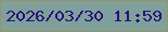 文字の大きさ：4、枠の色：98926a、背景の色：7fa09a、文字の色：26117d 無料ブログパーツのブログ時計