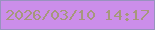 文字の大きさ：3、枠の色：9892bf、背景の色：cb8eea、文字の色：a6977c 無料ブログパーツのブログ時計