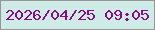 文字の大きさ：2、枠の色：989497、背景の色：ceebe7、文字の色：890d7a 無料ブログパーツのブログ時計