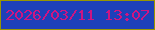 文字の大きさ：2、枠の色：989600、背景の色：1e40b9、文字の色：cd1582 無料ブログパーツのブログ時計